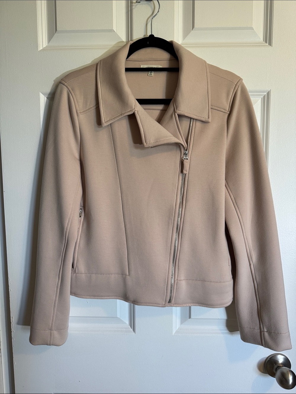 Max Studio Blush/Beige Moto Zip Jacket
